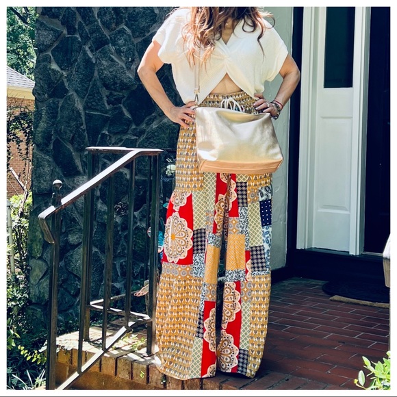 Brooke Boho Fabulous Double Tiered Wide Leg Printed Pants - Picture 7 of 7